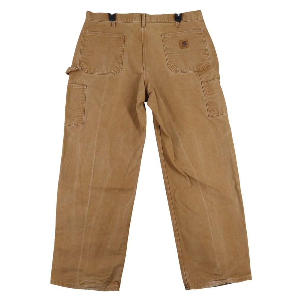 Vintage Carhartt Dungaree Pants Mens 38x30 Duck Canvas Utility Pockets Workwear